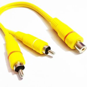 RCA 1 Female to 2 Male RCA Y Splitter Adapter - Image 1
