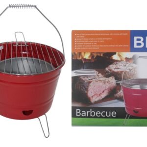 Grill, Portable, BBQ, Bucket Style, 27*23cm, Red - Image 3