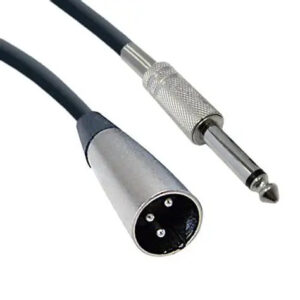 XLR Male 1/4" Mono Microphone Cable 6ft - Image 1