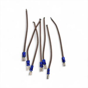 Female Spade Crimp Terminal with Insulating Sleeve and Wire