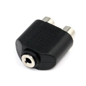 Connector, Adapter, 3.5mm Female Jack to 2 RCA Female Jacks - Image 2