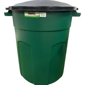 Container, Trash, Plastic w/Lid, 65 lt