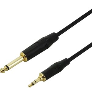 Stereo Mini 3.5mm to Mono 1/4" Jack - Stereo to Mono Cable - Image 1