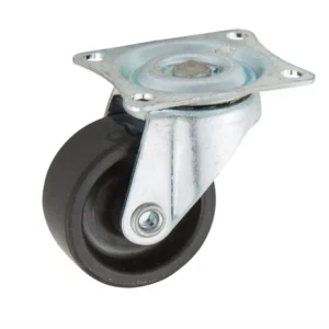 Wheel, Swivel Plate, Rubber, 32mm,