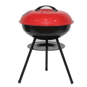Grill, Portable, BBQ, Round, 14'', Red