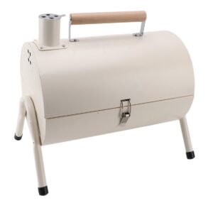 Grill, Portable, BBQ, Cylindrical, 44*70cm, Offwhite