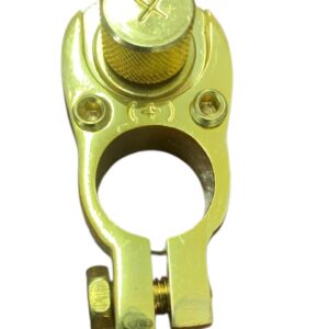 Battery Terminal Clamp, Gold-Plated Brass, Car