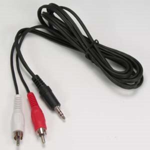 Cable, Audio, 3.5mm Stereo to 2 RCA, 6ft, Heavy Duty
