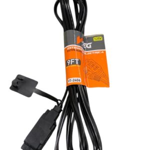 Extension Cord, Indoor, 9ft, 13A, Black, V-TEG