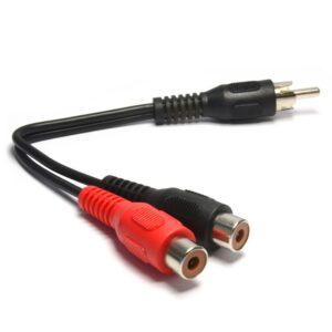 Adapter, Audio, 1 RCA Male to 2 RCA Female, Y-Splitter, 3ft