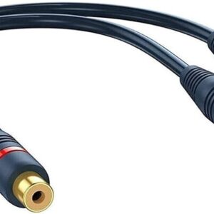 Splitter, Audio, 1 RCA Female to 2 RCA Male, Y-Adapter