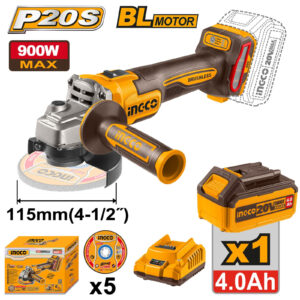 Angle Grinder, 4½, Cordless, 20v, Ingco - Image 3
