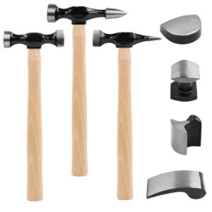 Car Body Repair Kit, 7-Piece, Wooden Handle