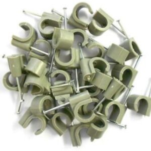 Cable Clips, Circle Nail, 5 mm, 70 pc,