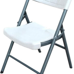 Chair, Folding, Blowmold Plastic, White