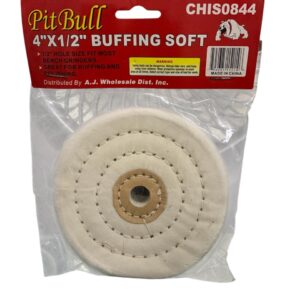 Buffing Wheel, 4″ x 1/2″ Soft – Pitbull