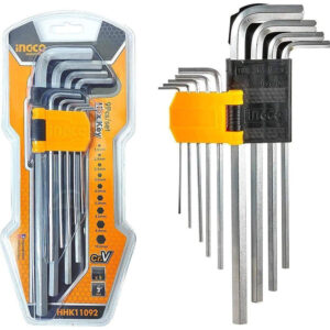 Hex Key Set, 9pc, Cr.V, Ingco - Image 1