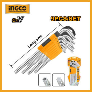 Torx Key Set, 9pc, Cr.V, Ingco - Image 2