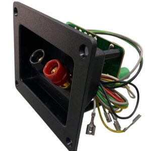 Terminal, Speaker, Square, Recessed, 3", Dual Banana Sockets (1/4") - Image 1