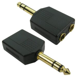 Adapter, 6.35 mm Stereo to Dual 6.35 mm Stereo Splitter - Image 1