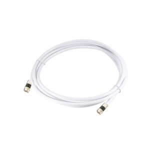 RG6 Coaxial Cable Patch Cord with Compression Connectors – 25ft (White)
