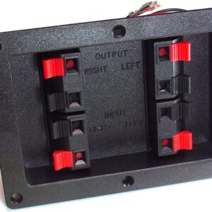 Terminal, Speaker, Square Cup, Spring Clips, 4 Outputs (5½" x 3¾") - Image 1