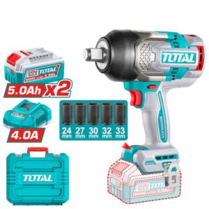 Wrench, Impact, Cordless, 20v, ¾", 1050Nm, 2pc 5A Batteries, Total - Image 1