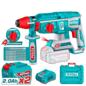 Drill, Hammer, Rotary, 42V, 2.0ahX2, 26mm, Total