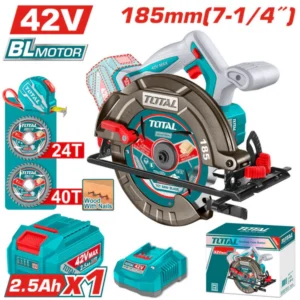 Saw, Circular, 7¼", Cordless, 42v, Total - Image 2