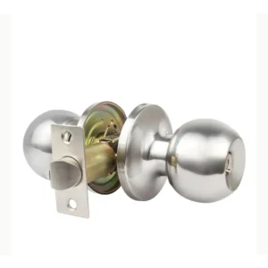 Lock, Knob, Interior & Exterior, Stainless Steel - Image 3