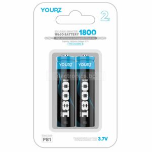 Battery, Lithium-ion, 18650, 1800mAh, 1 pair