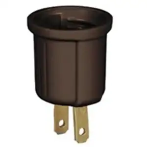 E27 Screw Base Light Socket with 2-Pin Plug
