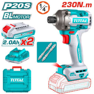 Driver, Impact, Cordless, 20v, 230Nm, 2pc 2A Batteries, Total - Image 1