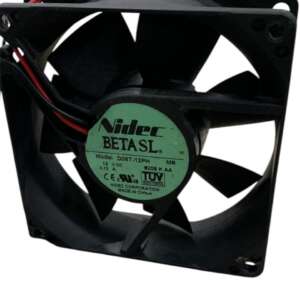 Nidec Beta SL D08T-12PH DC Cooling Fan – 12 VDC, 0.22/0.13 A, 3" 7-Blade Brushless Fan - Image 1