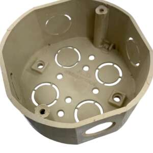 PVC Octagonal Electrical Junction Box – 4" × 4" Ceiling Utility Box