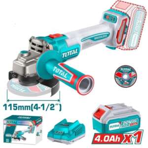 Angle Grinder, 4½, Cordless, 900w, 20v,  4A Battery + Charger, Total