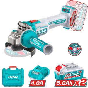 Angle Grinder, 4½, Cordless, 1200w, 20v,  2pc 5A Batteries + Charger, Total