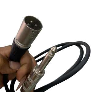 XLR Male to 1/4" Mono Plug Audio Cable – HMC-303, 3 ft Microphone Cable - Image 2