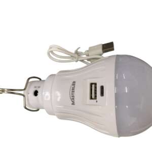 Bulb, LED, Rechargeable,1200mAh, w/ 6w Solar Panel, MasterLED
