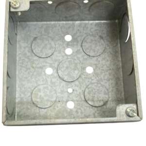 Pre-Galvanized Steel Junction Box – 4" × 4" Electrical Utility Box