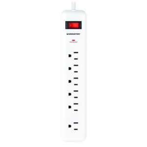 Surge Protector ,15 ft. L, 6 outlets  ,White, 1080 J ,Monster