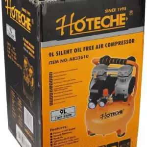 Air Compressor, Silent Oil Free, 9L, 1.1HP, Hoteche - Image 4