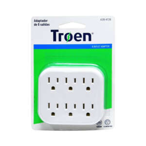 Wall Adapter, Electrical, 6 Outlet, Troen