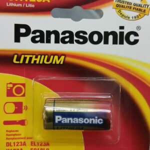 Battery, Lithium, CR123A, 3V, Panasonic