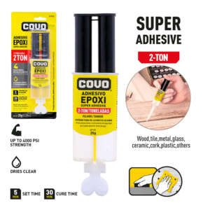 EPOXY ADHESIVE 2-TON 4000 PSI STRENGTH 5 MIN SET 30 MIN CURE 25G