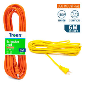 Cord, Extension, 19ft (6M), 16 AWG, Troen
