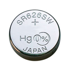 Battery, Button Cell, Silver Oxide, 1.55v,  SR626SW, 377, Maxell (single)