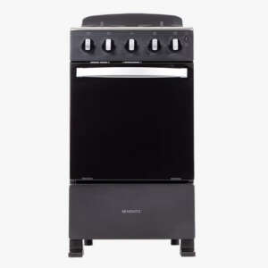 Stove, Gas, 20", 4 Burners, Cast Iron Grates, Electric Ignition, Mirror Glass Oven, Black, Nisato - Image 1