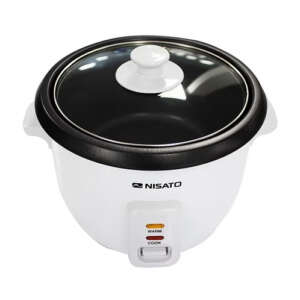 Rice Cooker, Electric, 4 Cups, Non-stick Bowl, Keep Warm Function, Steam Basket, White, Nisato - Image 2