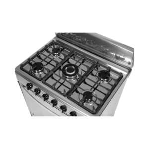 Stove, Gas, 30", 5 Burners, Backguard, Cast Iron Grates, Mirror Glass Oven, Stainless Steel, Nisato - Image 2